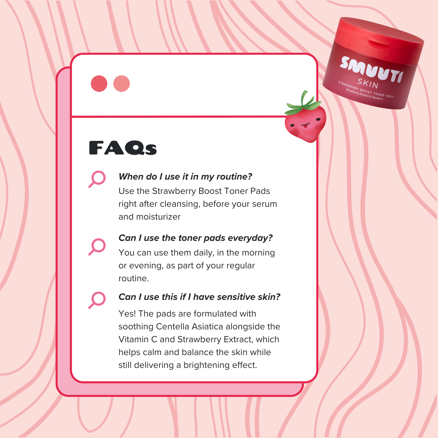 Strawberry Boost Toner Pads