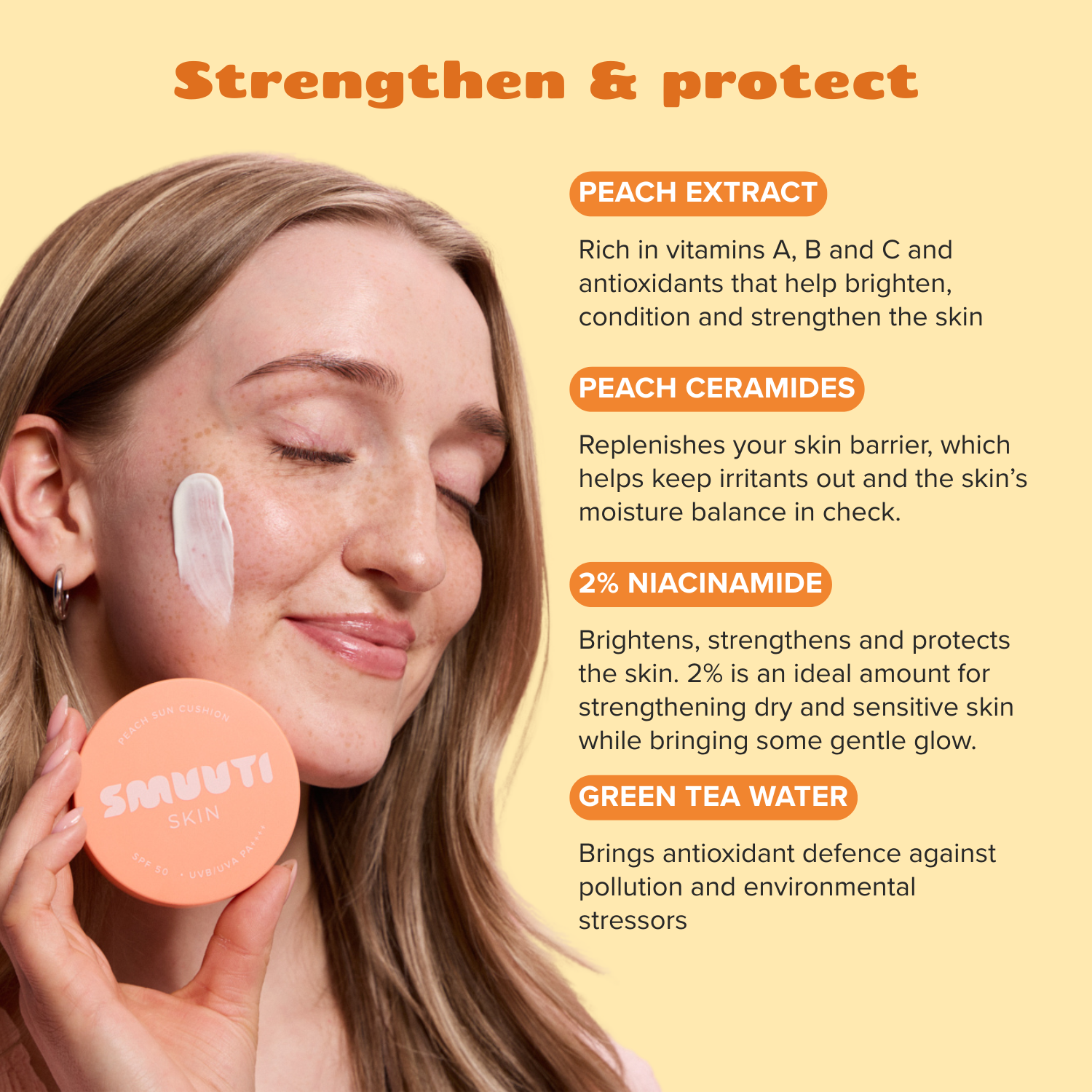 Peach Sun Cushion SPF50 PA++++