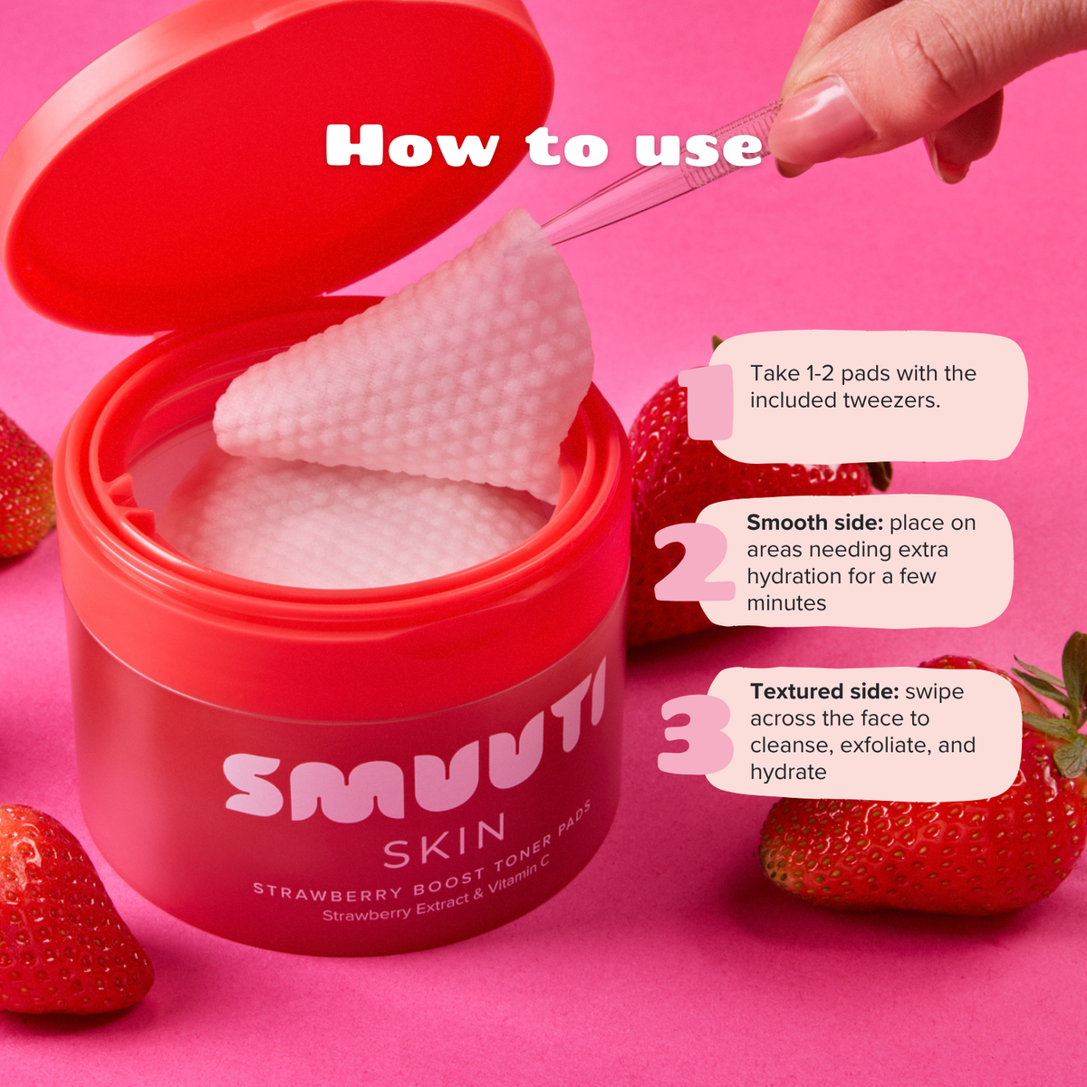 Strawberry Boost Toner Pads